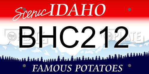 BHC212 Idaho License Plate
