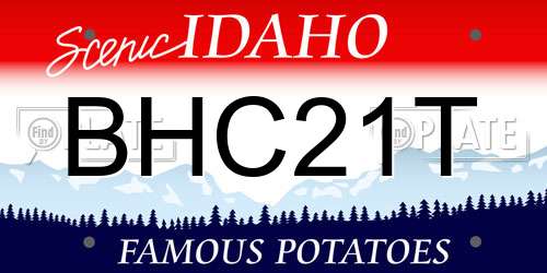 BHC21T Idaho License Plate