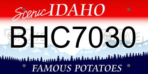 BHC7030 Idaho License Plate