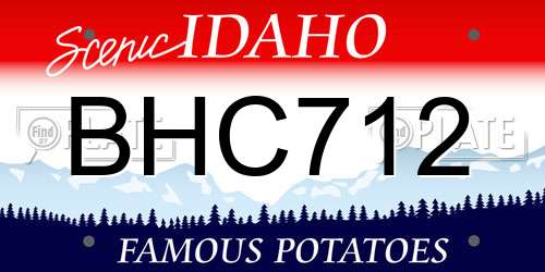 BHC712 Idaho License Plate