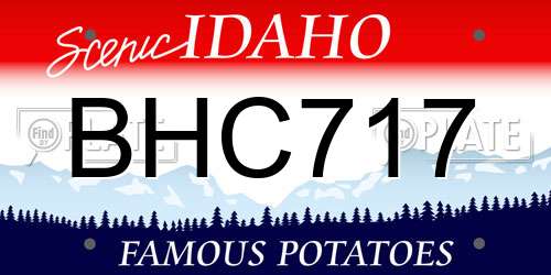 BHC717 Idaho License Plate