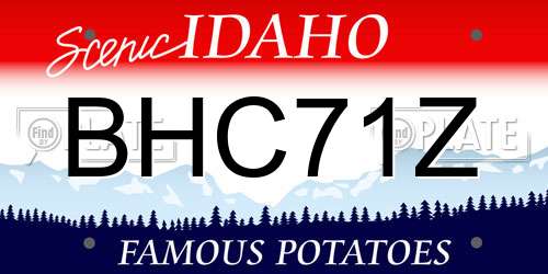 BHC71Z Idaho License Plate