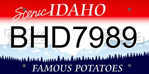 BHD7989 Idaho License Plate