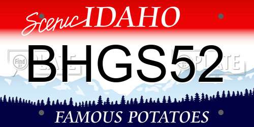 BHGS52 Idaho License Plate