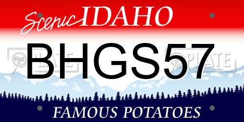 BHGS57 Idaho License Plate