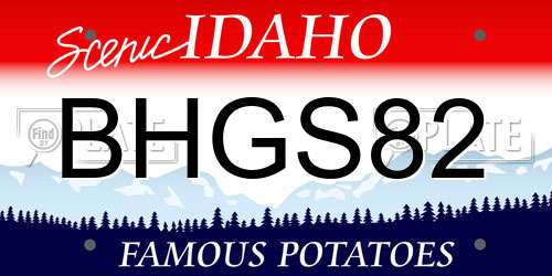 BHGS82 Idaho License Plate