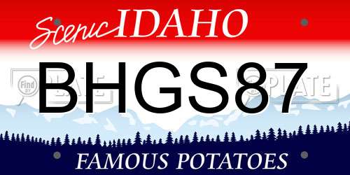 BHGS87 Idaho License Plate