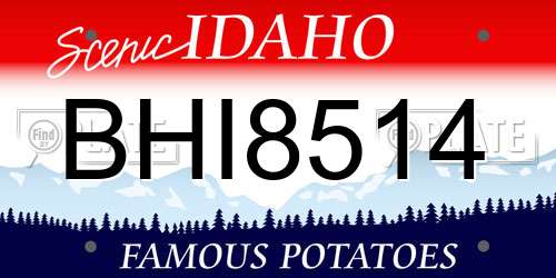 BHI8514 Idaho License Plate