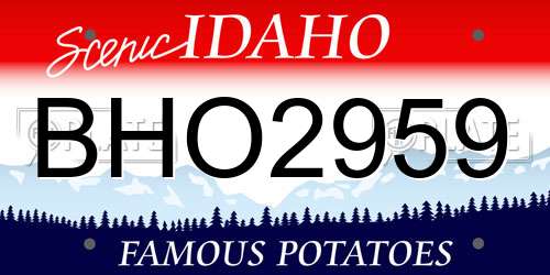 BHO2959 Idaho License Plate