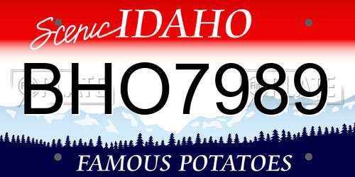 BHO7989 Idaho License Plate