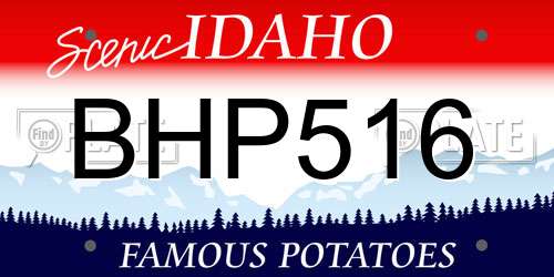 BHP516 Idaho License Plate