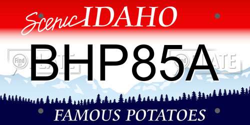 BHP85A Idaho License Plate