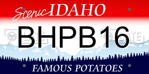 BHPB16 Idaho License Plate