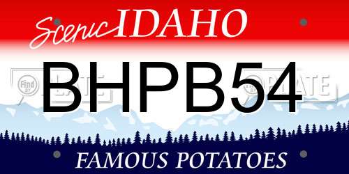 BHPB54 Idaho License Plate