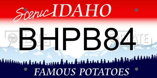 BHPB84 Idaho License Plate