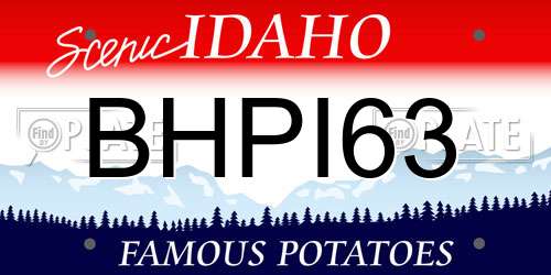 BHPI63 Idaho License Plate