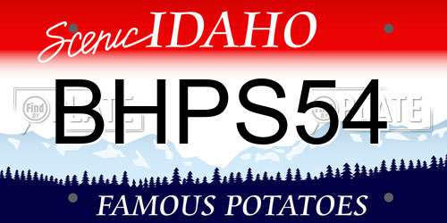 BHPS54 Idaho License Plate