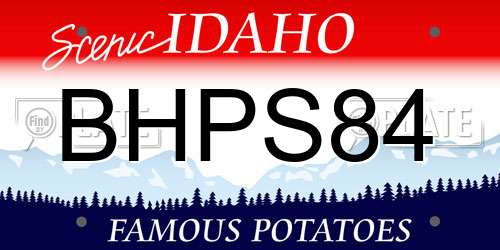 BHPS84 Idaho License Plate
