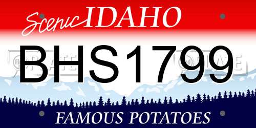 BHS1799 Idaho License Plate