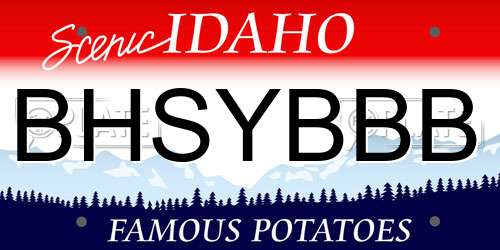 BHSYBBB Idaho License Plate