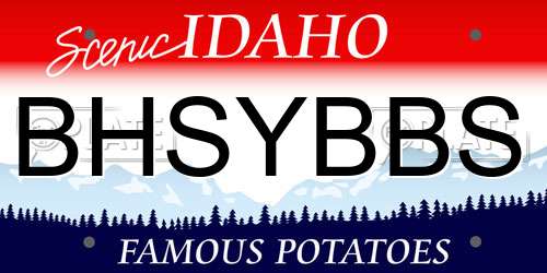BHSYBBS Idaho License Plate