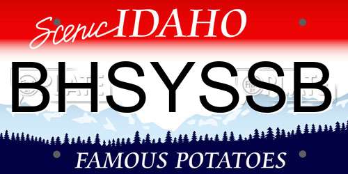 BHSYSSB Idaho License Plate