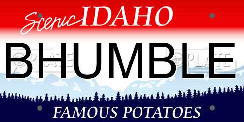 BHUMBLE Idaho License Plate