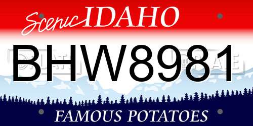 BHW8981 Idaho License Plate