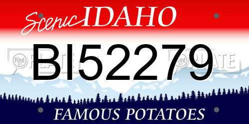 BI52279 Idaho License Plate