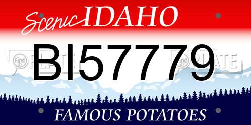 BI57779 Idaho License Plate