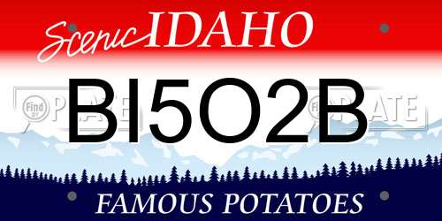 BI5O2B Idaho License Plate