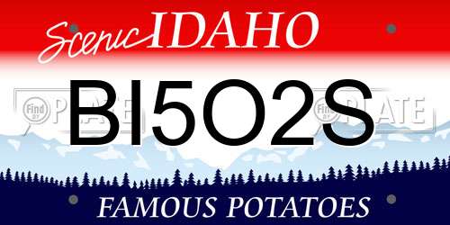 BI5O2S Idaho License Plate