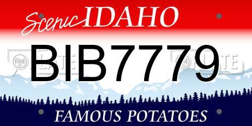 BIB7779 Idaho License Plate