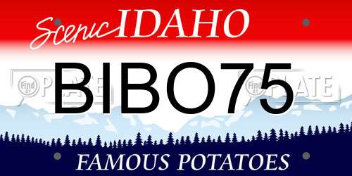 BIBO75 Idaho License Plate