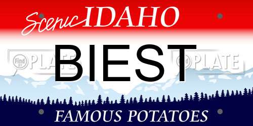 BIEST Idaho License Plate