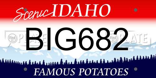 BIG682 Idaho License Plate