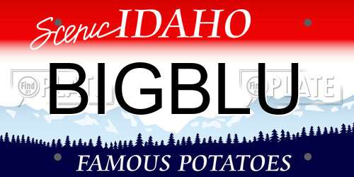 BIGBLU Idaho License Plate