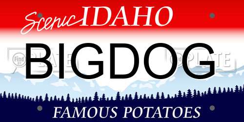 BIGDOG Idaho License Plate