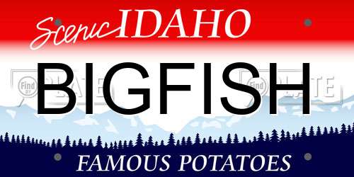 BIGFISH Idaho License Plate