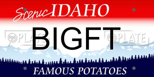 BIGFT Idaho License Plate