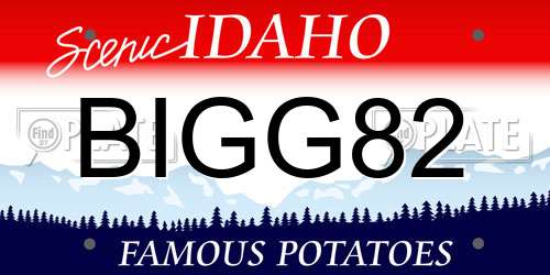 BIGG82 Idaho License Plate
