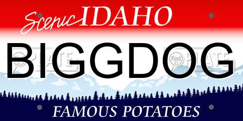 BIGGDOG Idaho License Plate