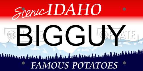 BIGGUY Idaho License Plate