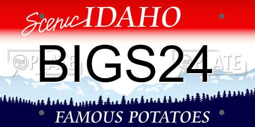 BIGS24 Idaho License Plate