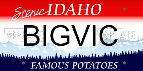 BIGVIC Idaho License Plate