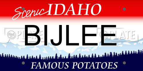 BIJLEE Idaho License Plate