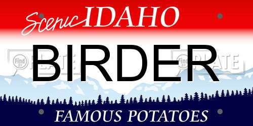 BIRDER Idaho License Plate