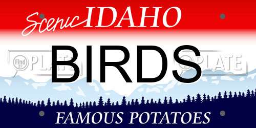 BIRDS Idaho License Plate