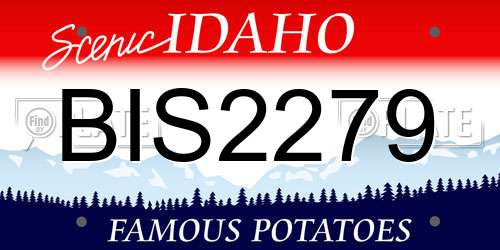 BIS2279 Idaho License Plate