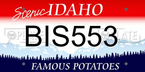 BIS553 Idaho License Plate